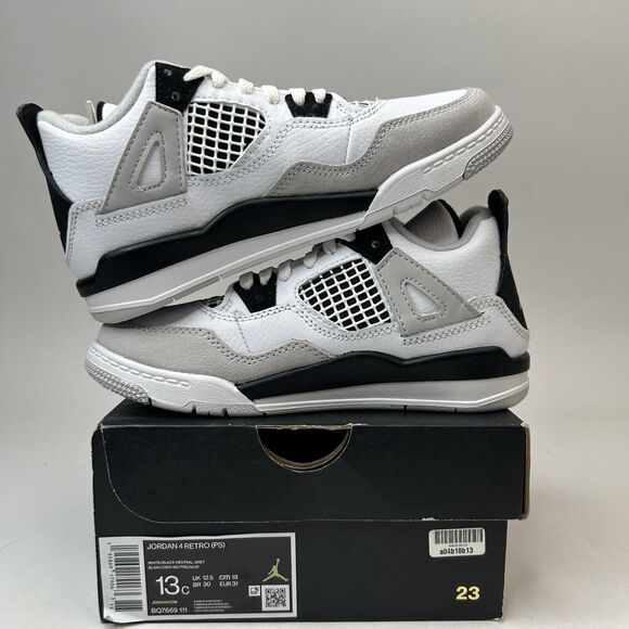 Nike Air Jordan 4 Retro PS “Military Black White Grey” 2023 - Picture 3 of 5